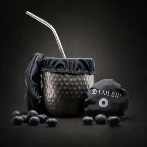 Black Tailsip drink-cover scrunchie