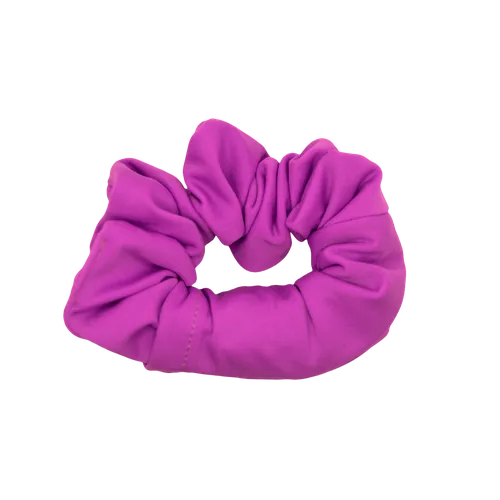 Close-up of the fuchsia Tailsip scrunchie
